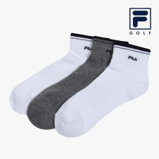 휠라골프 남성 발목 스트라이프 골프양말